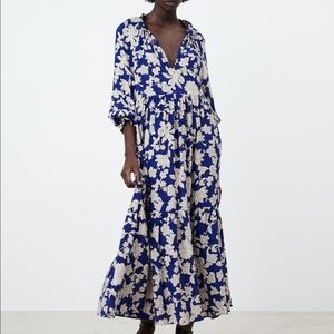 Oversized printed dress zara Clearance